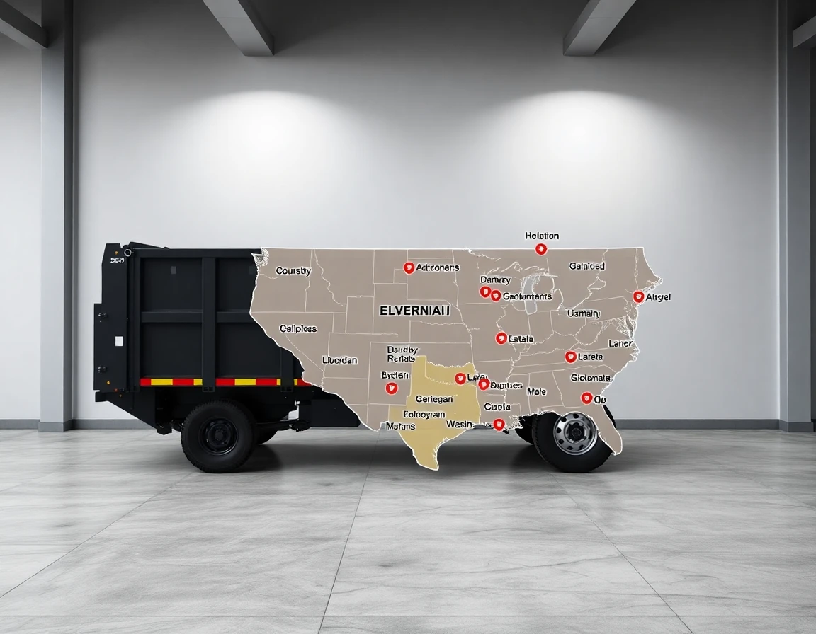Dumpster Rentals Service Areas Map